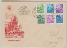 DDR, Mi.Nr.: 362- 379, kpl. Satz auf 4 FDC, nicht gelaufen