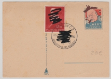 DR, 1941, Churchill- Spott- GS ungelaufen, mit Zusatzfrankatur und Sonderstempel