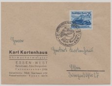 DR, 1939, Mi.- Nr.: 697 als EF auf Fernbrief, mit passendem Sonderstempel, vom Nürburgring nach ...