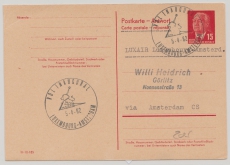 DDR, 1963, 15 Pfg. Antwort- GS, (Mi.- Nr.: P65a- Antwortteil) gelaufen von der Luxemburg via Amsterdam nach Görlitz