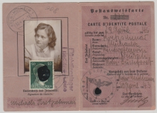 III. Reich, 1943, Mi.- Nr.: 796 als EF auf Postausweiskarte von Köln- Mülheim