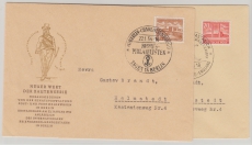 Berlin, 1954, Mi.- Nr.: 112 + 113 auf 2 FDC, adresssiert nach Helmstedt