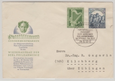 Berlin, 1950, Mi.- Nr.: 72 + 73 auf FDC, adressiert nach Kilchberg