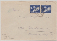 DDR, 1950, Mi.- Nr.: 246 in MeF auf Fernbrief von Leutersdorf nach M...bach (Sa.)