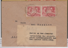 Berlin, Vorläufer, 1949, SBZ, Mi.- Nr.: 229 (2x) als MeF auf Auslandsbrief von Berlin nach Laupen (CH), Befund Schlegel BPP!