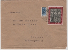 BRD, 1951, Mi.- Nr.: 140, als EF, auf Fernbrief von Hohenburg nach München