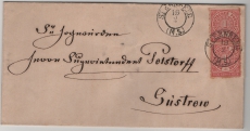 NDP / Nachverw. AD- Stempel / MS, ca. 1869, 1 Gr. (2x) MeF auf Fernbrief von Sternberg (Nachverw. AD- Stempel / MS) nach Güstrow