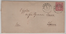 NDP / Nachverw. AD- Stempel / MS, ca. 1869, 1 Gr. EF auf Fernbrief von Hagenow (Nachverw. AD- Stempel / MS) nach Doberan