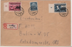 Memelgebiet, 1939, Mi.- Nrn.: III + IV (jeweils in Type III) in MiF + Zusatz, auf Einschreiben- Fernbrief von Memel nach Berlin, FA Huylmanns BPP!