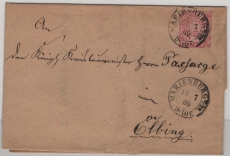 NDP / Nachverw. AD- Stempel / Pr., 1869, 1 Gr. EF auf Fernbrief von Marienburg (Nachverw. AD- Stempel / Pr.) nach Elbing