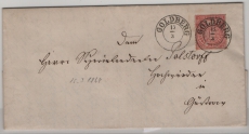 NDP / Nachverw. AD- Stempel / MS, 1868, 1 Gr. EF auf Fernbrief von Goldberg (Nachverw. AD- Stempel / MS) nach Güstrow