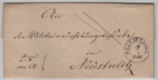 Meckl.- Schwerin, Incomming mail, ca. 1853, Auslandsbrief, von Skanderborg (DK), via Hamburg, nach Dammeretz