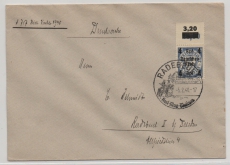 DR / III. Reich, 1940, Mi.- Nr.: 717 (mit Or!) als EF auf Orts- Drucksachenbrief innerhalb von Radebeul