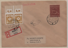 Lokalausgaben, D.- OST, 1946, Meissen, Mi.- Nr.: 38 B, u.a. in MiF auf E.- Fernbrief von Meissen nach Dresden, gepr. BPP!