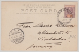 Straits Settlements, 1903, 3 Cent EF auf Postkarte nach Wiesbaden