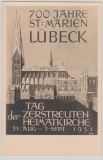 BRD 139 auf Maximumkarte (mit passendem Postkartenmotiv [Marienkirche] und Stempel!)