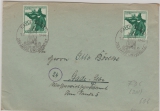 DR, 1944, Mi.- Nr.: 897 (2x) als MeF auf FDC- Fernbrief, von Halle nach Stade