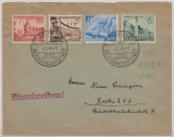 DR, 1940, Mi.- Nr.: 739- 42, kpl. Satz als MiF auf FDC- Einschreiben- Fernbrief von Leipzig nach Berlin, mit Sonderstempel