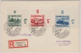 DR, 1939, Mi.- Nr.: 686- 88, kpl. Satz (vom ER!) als MiF auf R.- Ortsbrief innerhalb von Leipzig, mit Sonderstempel