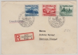 DR, 1939, Mi.- Nr.: 686- 88, kpl. Satz als MiF auf R- Fernbrief von Berlin nach Camburg, mit Sonderstempel