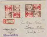 DR, 1939, Mi.- Nr.: Zusammendruck K26 (2x), als MiF auf R- Fernbrief von Berlin nach Sorau, mit Sonderstempel