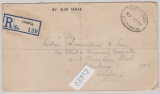 Nigeria, 1944, 1Sh + 6 Pence- MiF rs. auf Auslands- Einschreiben von Ondo nach Edingburg (GB)