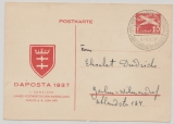 Danzig, 1937, 10 Pfg.- Luftpost- Privat- GS (PP3), abgestempelt mit Daposta- Sonderstempel, gelaufen nach Berlin