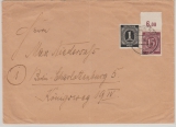 Berlin, Vorläufer, 1946, interessante MiF Kontrollrat (mit Mi.- Nr.: 921 POR)! Auf Ortsbrief innerhalb Berlin´s