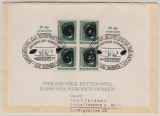 III. Reich, 1937, Mi.- Nr.: Bl. 11 als EF auf Fernbrief von ? nach Aschaffenburg, mit Propagandastempel