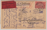 DR, Hochinflation, 1923, Mi.- Nr.: 257 (vs.), 277 + 285 (2x) (je rs.) in MiF auf Orts- Rohrpostkarte innerhalb von Berlin!