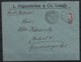 Kamerun, 1911, Mi.- Nr.: 10 H als EF auf Brief von Longji nach Berlin, FA Jäschke- L. BPP, Top- Rarität der dt. Kolonien!