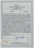 DR, 1890, Mi.- Nr.: 37c (7x), u.a. in MiF auf Auslandspaketkarte, für ein Paket von Bochum nach Detroit (USA), FA Jäschke-L. BPP!