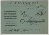 OSTPREUSSEN-FELDPOST, 1945, GS- Karte (Mi.- HB: P2 i), gelaufen nach Berlin   Sehr selten!