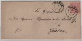 NDP / Nachverw. AD- Stempel / MS, ca. 1869, 1 Gr. EF auf Fernbrief von Warin (Nachverw. AD- Stempel / MS) nach Güstrow