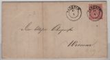 NDP, ca. 1870, Mi.- Nr.: 4 als EF auf Fernbrief von Parchim (Alt- Mecklenburg Stempel!) nach Wismar