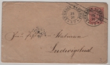 NDP / Nachverw. AD- Stempel / Lübeck, ca. 1871, 1 Gr.- GS Umschlag als Fernbrief von Lübeck (Nachverw. AD- Stempel / Lübeck) nach Ludwigslust