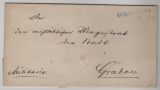 Feldpost, Meckl.- Schwerin, 1854, Feldpost- Fernbrief von Schoenberg (L2 in blau!) nach Grabow. Selten!