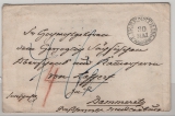 Meckl.- Schwerin, Incomming mail, ca. 1850, Inlands- Fernbrief, von Liebensten via ..., Eisenach, ..., nach Dammeretz