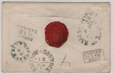 Meckl.- Schwerin, Incomming mail, ca. 1850, Inlands- Fernbrief, von Liebensten via ..., Eisenach, ..., nach Dammeretz