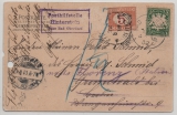 Bayern / Italien, 1905, 5 Pfg.- Postkarte + Ital.- Nachporto, gelaufen von Hinterstein via Berlin nach Florenz (Italien)