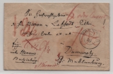 Mecklenburg, incomming Mail, ca. 1840- 50, kl. Fernbrief von Hoexter nach Damaretz, rs. interessanter Laufweg!