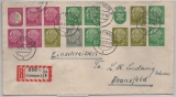 BRD, 1957, Mi. Nrn.: W 8, W 9 u.a. in MiF auf E.- Fernbrief, von Göttingen nach Dransfeld