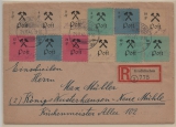 Lokalausgaben, D.- OST, 1946, Großräschen, Mi.- Nrn.: 13- 24 in MiF auf Satz- E- Fernbrief von Großräschen nach Königs- Wusterhausen