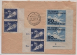 DDR, 1950, Mi.- Nr.: 242 (vom ER, mit DZ), u.a., rs. als MiF auf Einschreiben- NN- Fernbrief von Berlin nach Möckern